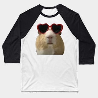 cute hamster in heart glasess Baseball T-Shirt